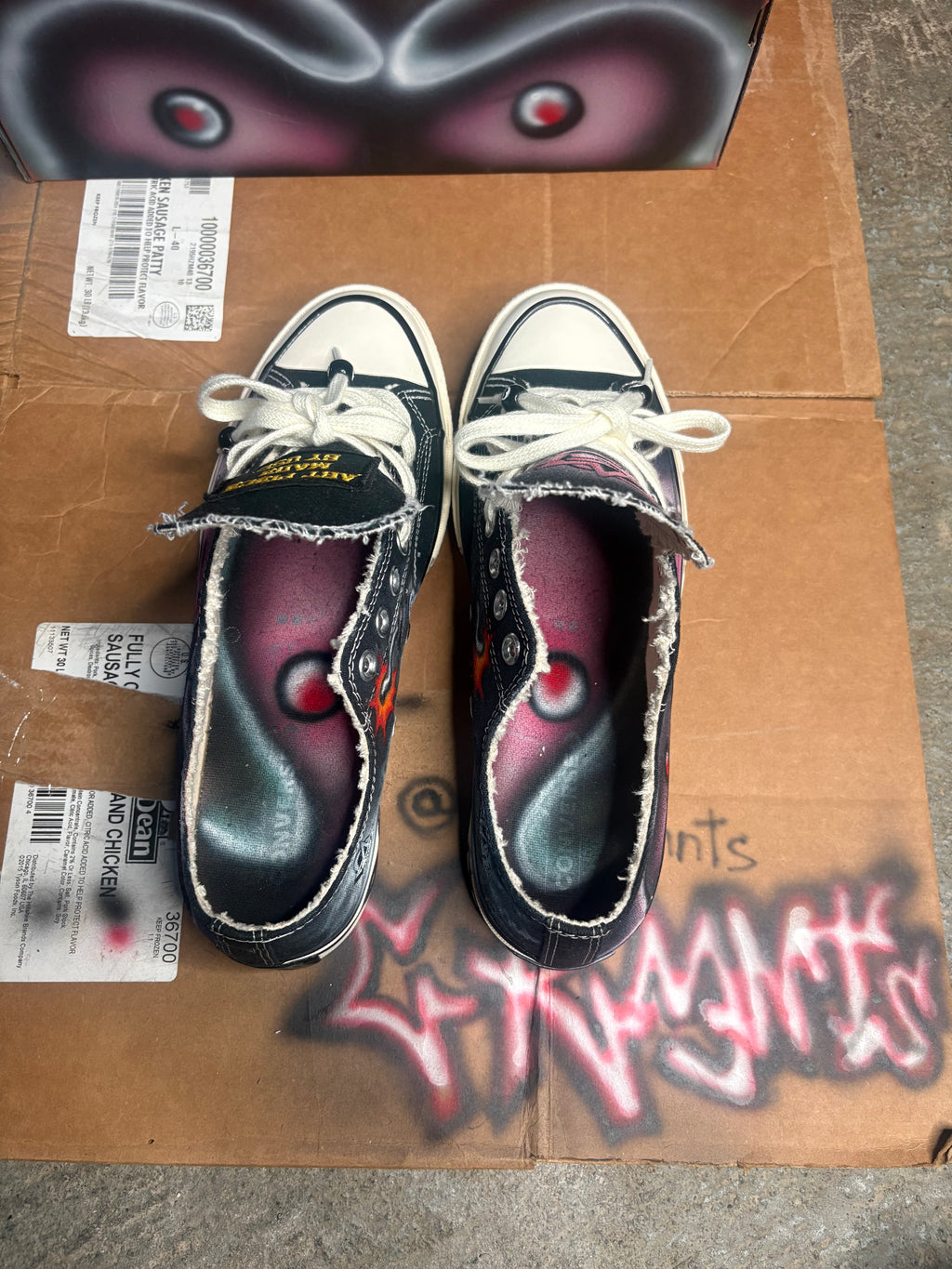 osc lowtops chucks with beads